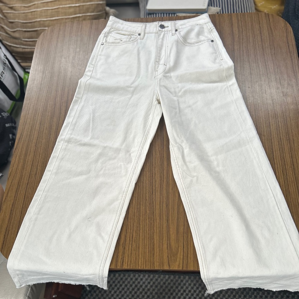 Unpublished Naomi-High Ride Wide Leg Cropped Jean
